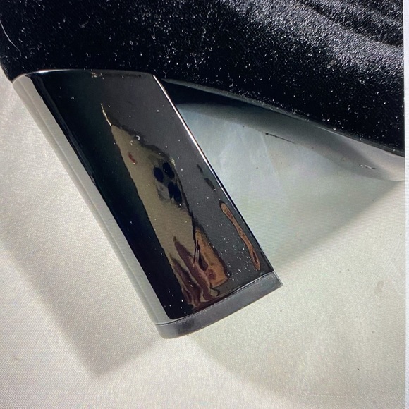 Black velvet above knees boots Pantene leather toe - Picture 11 of 16